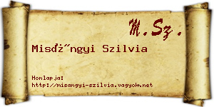 Misángyi Szilvia névjegykártya